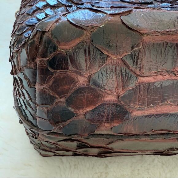 NEW!!! KARA ROSS python skin satchel bag large Retail 2950$ - Picture 3 of 13